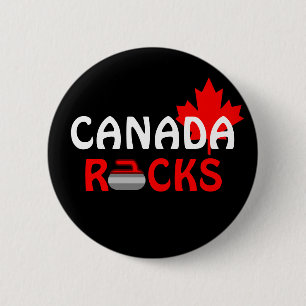 Macaron Rond 5 Cm Roches du Canada - se courbant