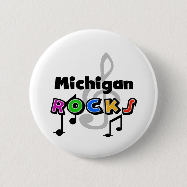 Macaron Rond 5 Cm Roches du Michigan (Devant)