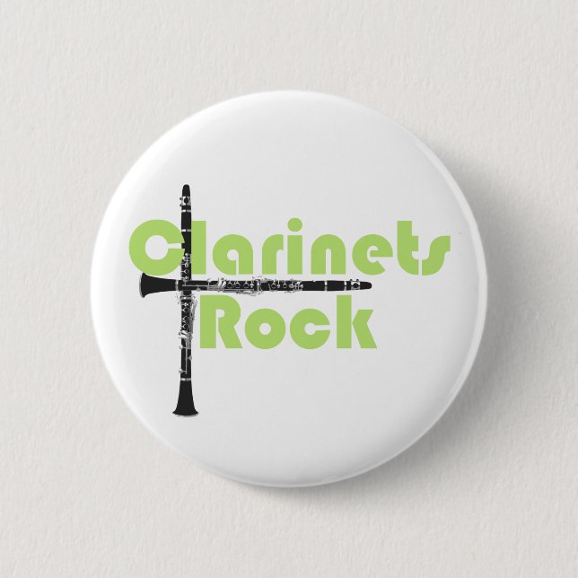 Macaron Rond 5 Cm Rock Clarinets (Devant)