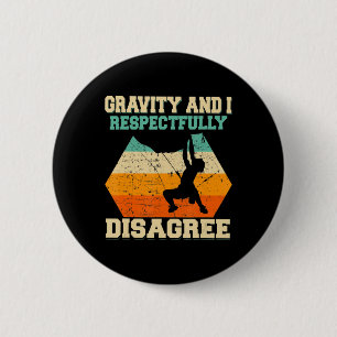 Macaron Rond 5 Cm Rock Climber Bouldering Vintage Retro Rock Climbin