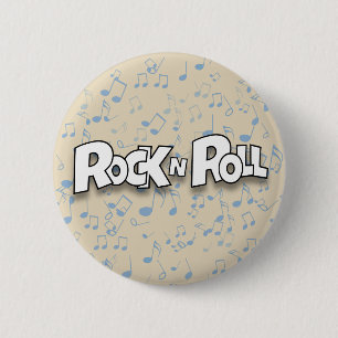 Macaron Rond 5 Cm Rock N Roll