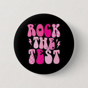 Macaron Rond 5 Cm Rock The Test Cute Test Day Teacher Stade Test Squ