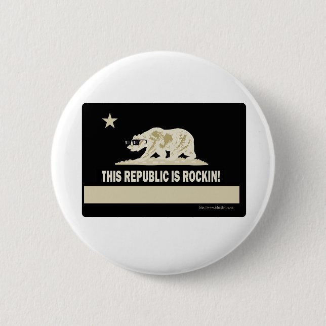 Macaron Rond 5 Cm Rock this Republic (Devant)