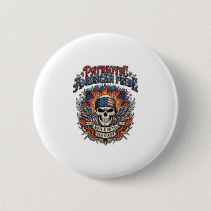 Macaron Rond 5 Cm Rocker du bandana patriotique Méta musique Old Glo
