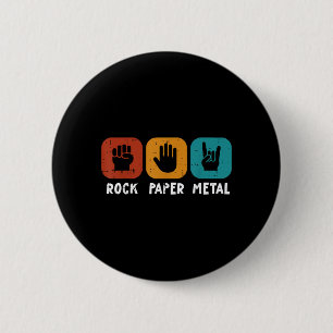 Macaron Rond 5 Cm Rocker musical Rock Papier Métal Rétro Punk Hommes