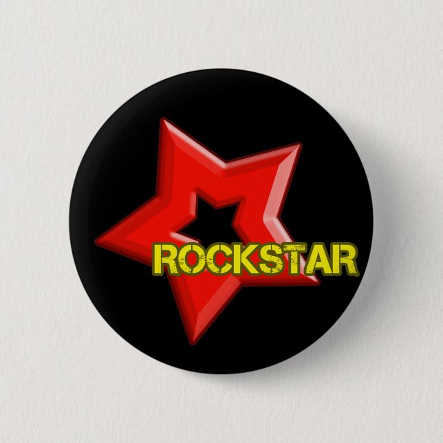 Macaron Rond 5 Cm Rockstar (Devant)