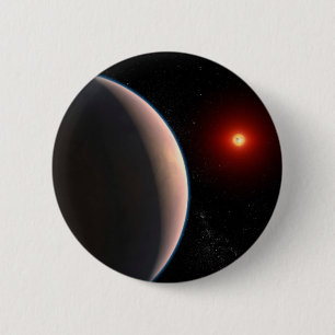 Macaron Rond 5 Cm Rocky Exoplanet Gj 486 B Orbitant Une Étoile Naine