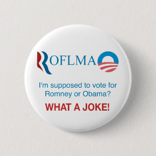 Macaron Rond 5 Cm ROFLMAO - Vote Romney ou Obama ?