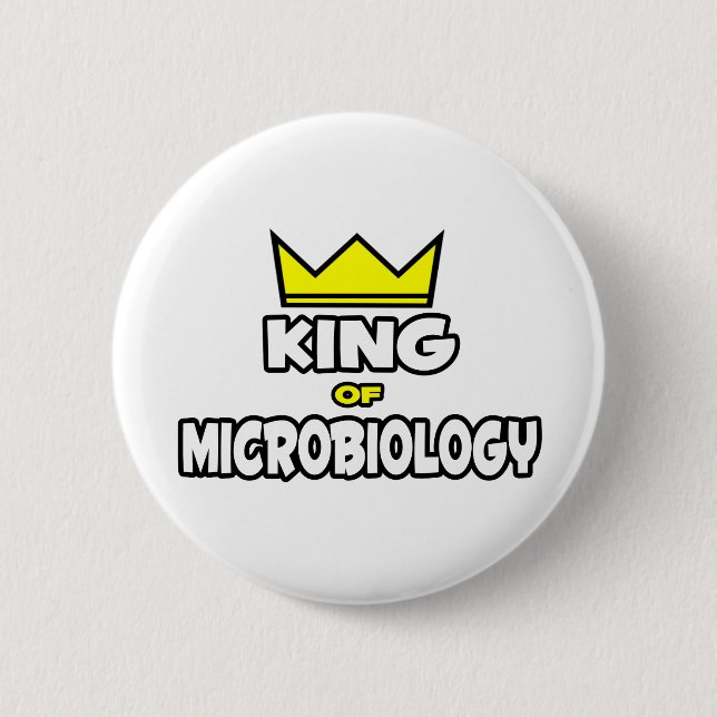 Macaron Rond 5 Cm Roi de la microbiologie (Devant)