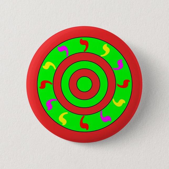 Macaron Rond 5 Cm Roi du feu (Devant)