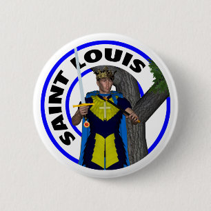 Macaron Rond 5 Cm Roi du Saint Louis IX de la France
