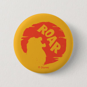 Macaron Rond 5 Cm Roi Lion  Silhouette Simba "Roar"