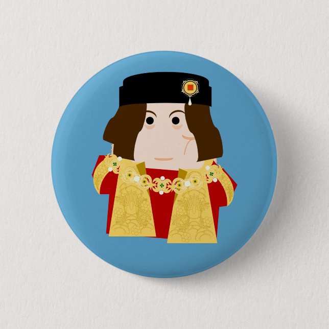 Macaron Rond 5 Cm Roi Richard III d'Angleterre (Devant)