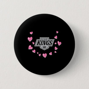 Macaron Rond 5 Cm Rois de Los Angeles Saint-Valentin Amour Nhl Offic