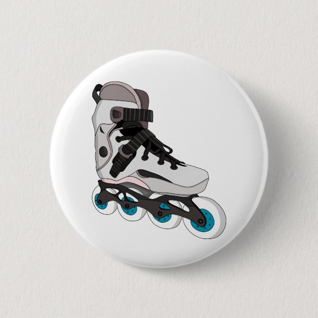 Macaron Rond 5 Cm Rollerblades Rollerskates Inline Patins Art (Devant)