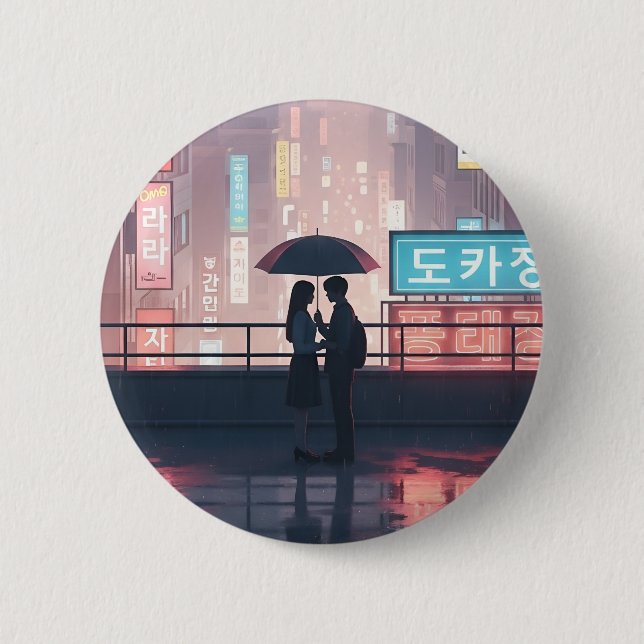 Macaron Rond 5 Cm Romance sur le toit K-Drama (Devant)