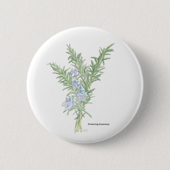 Macaron Rond 5 Cm Romarin (Devant)