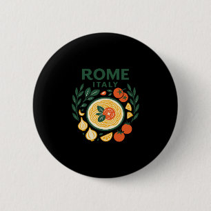 Macaron Rond 5 Cm Rome Italie Souvenir Pâtes Italiennes Et Design De