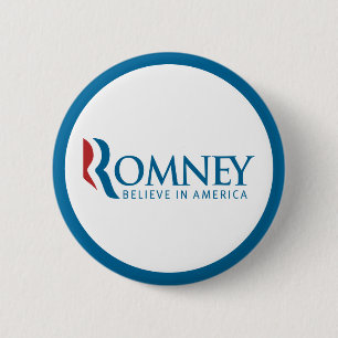 Macaron Rond 5 Cm Romney croient au bouton de l'Amérique