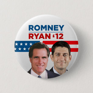 Macaron Rond 5 Cm Romney Ryan 2012