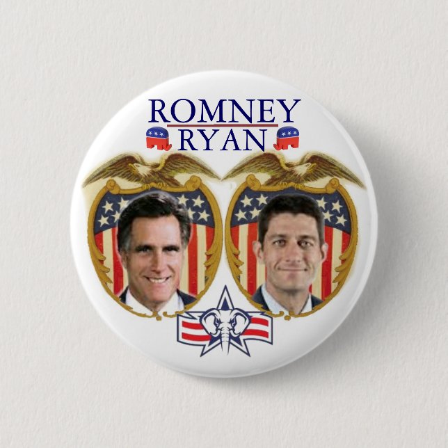 Macaron Rond 5 Cm Romney Ryan Jugate (Devant)