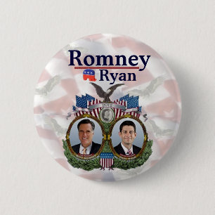 Macaron Rond 5 Cm Romney Ryan Jugate 2012
