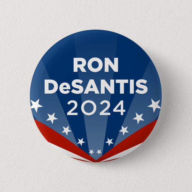 Macaron Rond 5 Cm Ron DeSantis 2024 (Devant)