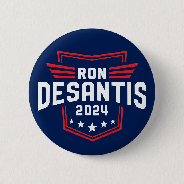Macaron Rond 5 Cm Ron Desantis 2024 pour l'élection présidentielle (Devant)