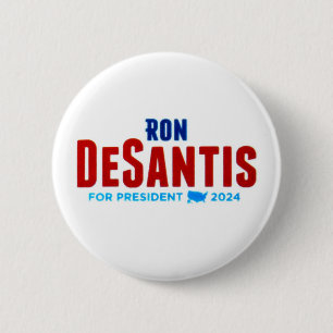 Macaron Rond 5 Cm Ron DeSantis Président 2024