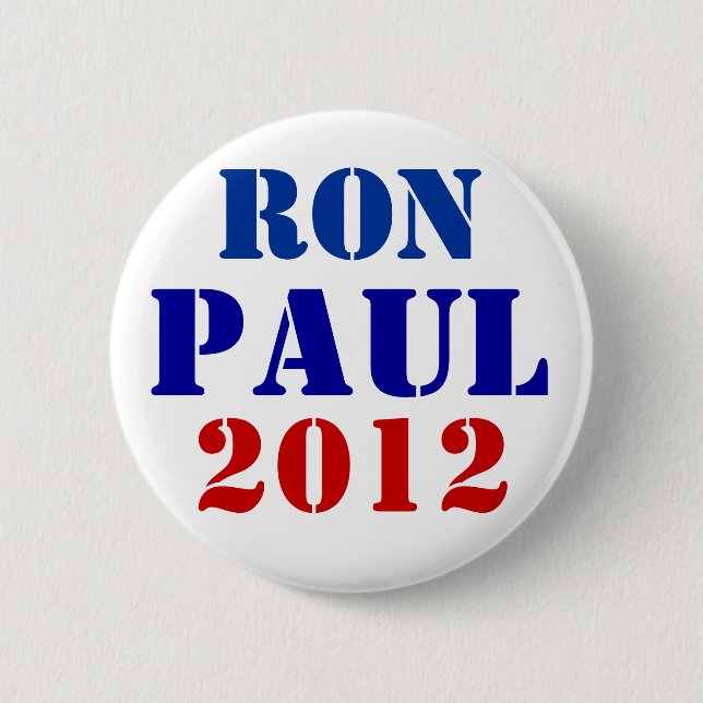 Macaron Rond 5 Cm Ron Paul 2012 (Devant)