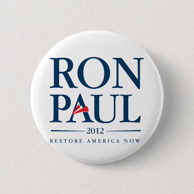 Macaron Rond 5 Cm Ron Paul 2012 (Devant)