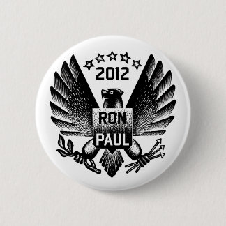 Macaron Rond 5 Cm Ron Paul 2012 Eagle noir