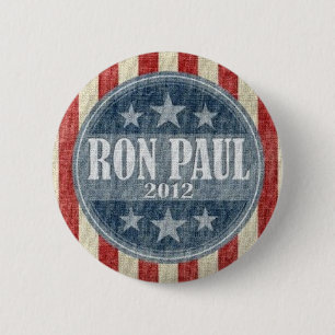 Macaron Rond 5 Cm Ron Paul pour le bouton de président 2012 campagn