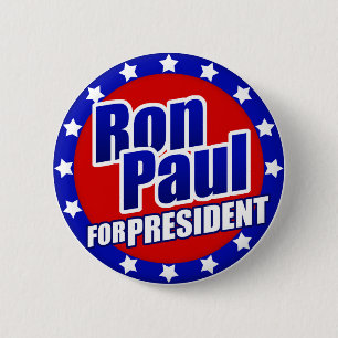 Macaron Rond 5 Cm Ron Paul pour le Président Button