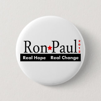 Macaron Rond 5 Cm Ron Paul - vrai bouton du changement 2012 de vrai