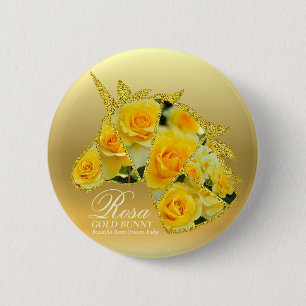 Macaron Rond 5 Cm Rosa Gold Bunny