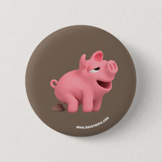 Macaron Rond 5 Cm Rosa the Pig takes a Poop