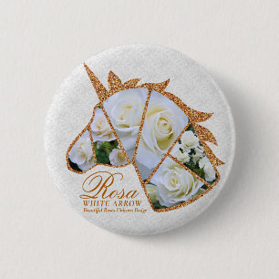 Macaron Rond 5 Cm Rosa White Arrow
