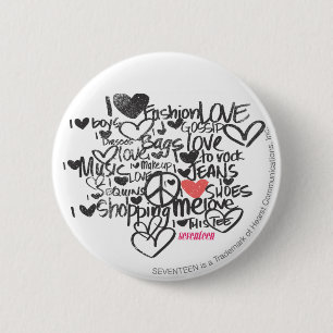 Macaron Rond 5 Cm Rose de graffiti