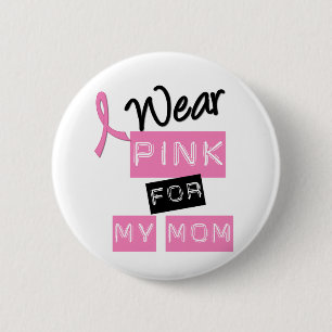 Macaron Rond 5 Cm Rose d'usage du cancer du sein I pour ma maman