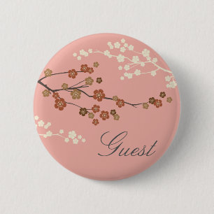 Macaron Rond 5 Cm Rose fait sur commande d'antiquité de bouton de
