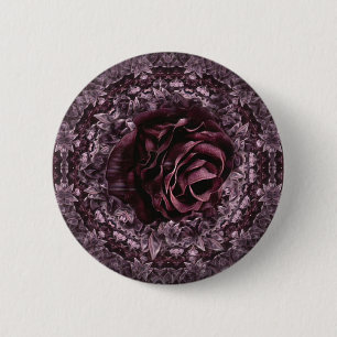 Macaron Rond 5 Cm Rose Mandala