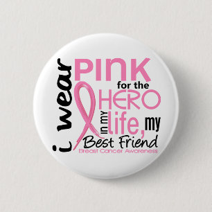 Macaron Rond 5 Cm Rose pour le héros dans le cancer du sein de