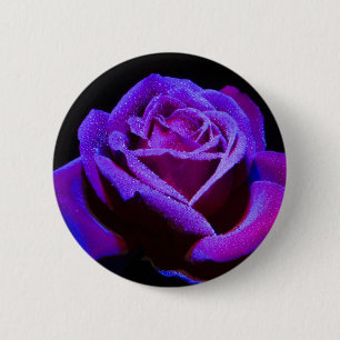 Macaron Rond 5 Cm Rose pourpre avec gouttes d'eau sur Arrière - plan