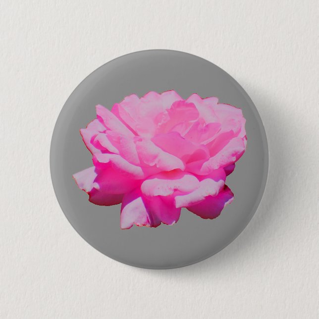 Macaron Rond 5 Cm rose rose (Devant)