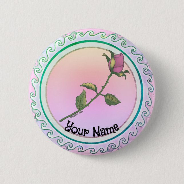 Macaron Rond 5 Cm Rose rose rose (Devant)