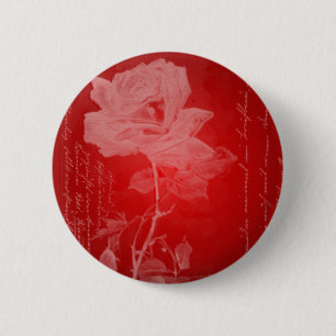 Macaron Rond 5 Cm Rose rouge Valentine