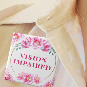 Macaron Rond 5 Cm Rose sauvage rose féminine Vision altérée