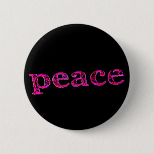 Macaron Rond 5 Cm rose sur paix noire