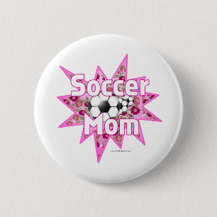 Macaron Rond 5 Cm Roses de maman de football